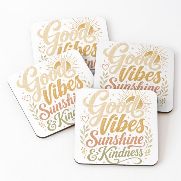 Item preview, Good Vibes Sunshine & Kindness: Retro Positive Quote Inspirational Typography Vintage Boho Aesthetic designed and sold by SARAGOZ.