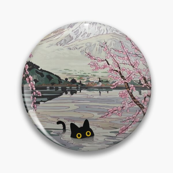 Item preview, Cat with Mt. Fuji view from Lake Kawaguchi designed and sold by PurrfectHome.