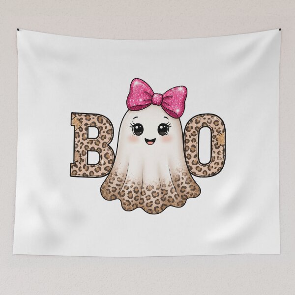 Item preview, Cute Leopard Ghost with Bow designed and sold by pintartipuduran.