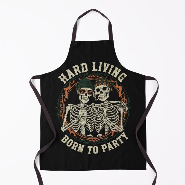 Item preview, Hard Living Born to Party | Vintage Skeleton Bros designed and sold by InkRebelprint.