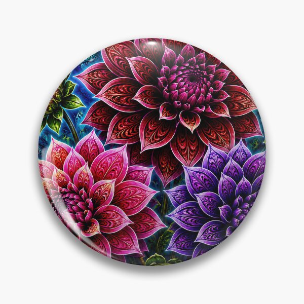 Aperçu de l'œuvre Visions de laboratoire 135 : Fleurs de dahlia créée et vendue par The Psychedelic Anarchist.