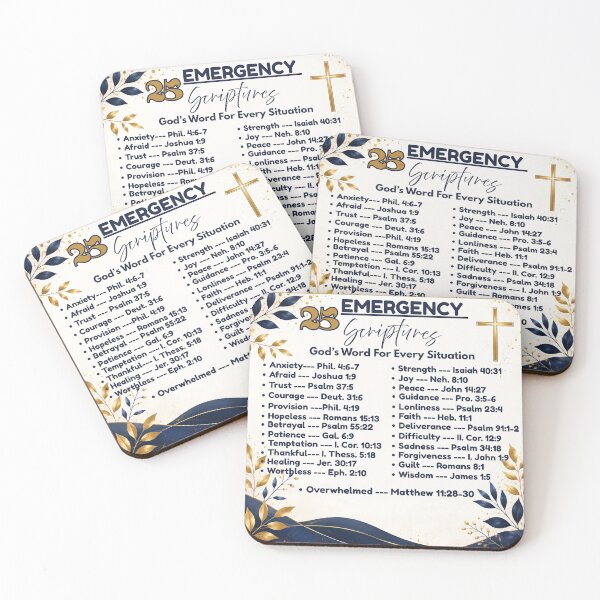 Item preview, 25 Emergency Scriptures designed and sold by tellit24seven.