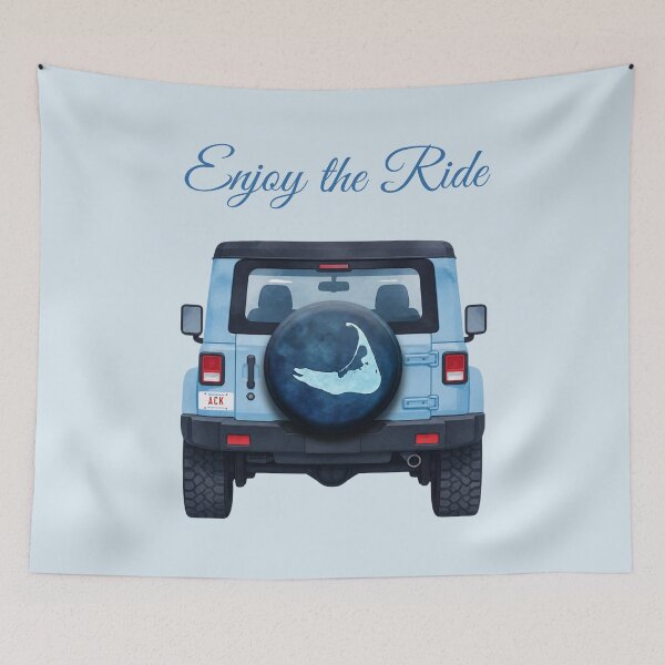 Item preview, Enjoy the Ride Nantucket Blue Car designed and sold by Coastal Joy.