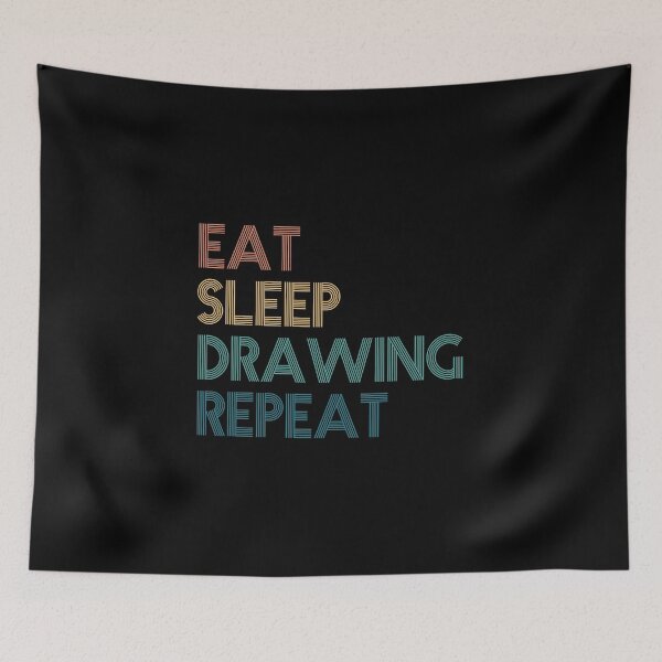 Item preview, Eat Sleep Drawing Repeat - Gift For Drawing Fans designed and sold by kindxinn.