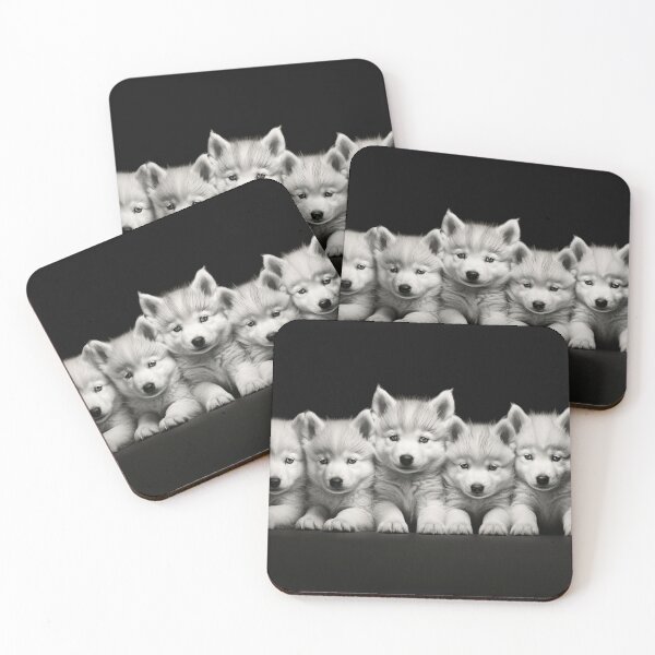 Item preview, Five Little White Husky Puppies designed and sold by djovan.