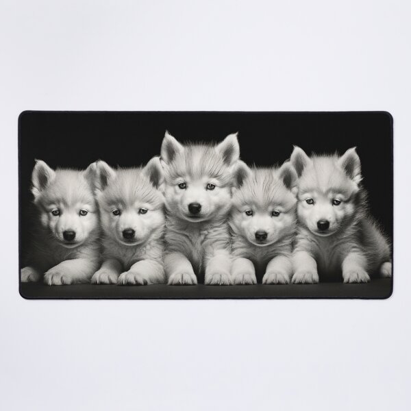 Item preview, Five Little White Husky Puppies designed and sold by djovan.