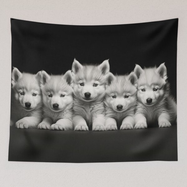 Item preview, Five Little White Husky Puppies designed and sold by djovan.