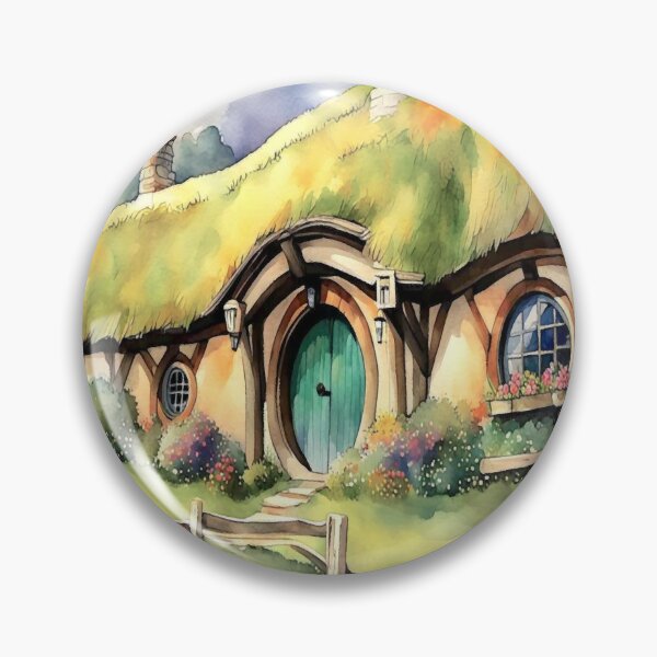 Item preview, Hobbit Hole Watercolor designed and sold by ViaARTfactory.