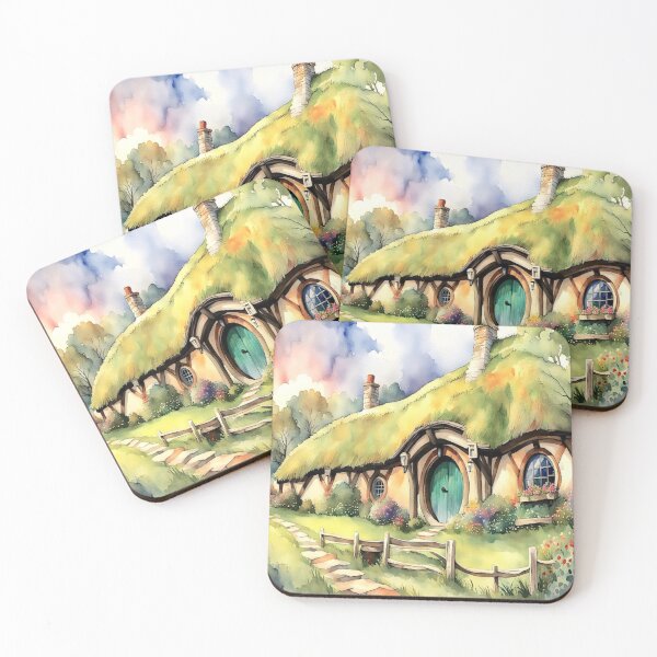Item preview, Hobbit Hole Watercolor designed and sold by ViaARTfactory.