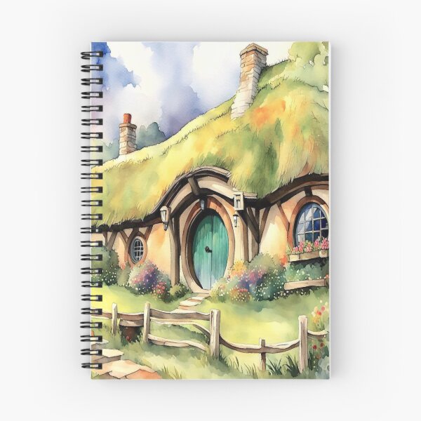 Item preview, Hobbit Hole Watercolor designed and sold by ViaARTfactory.