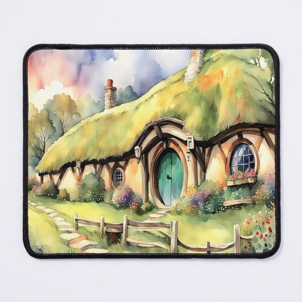 Item preview, Hobbit Hole Watercolor designed and sold by ViaARTfactory.