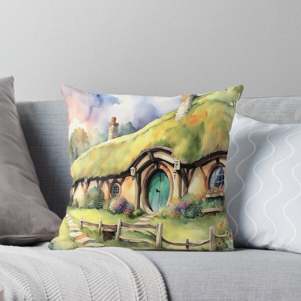Item preview, Hobbit Hole Watercolor designed and sold by ViaARTfactory.