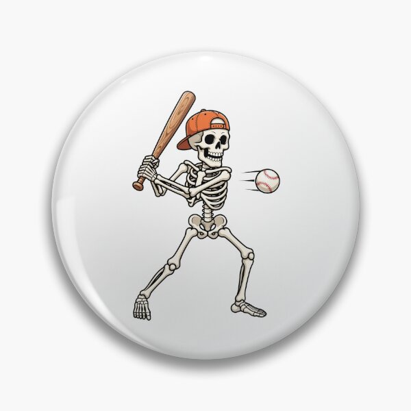 Item preview, Skeleton Playing Baseball designed and sold by pintartipuduran.