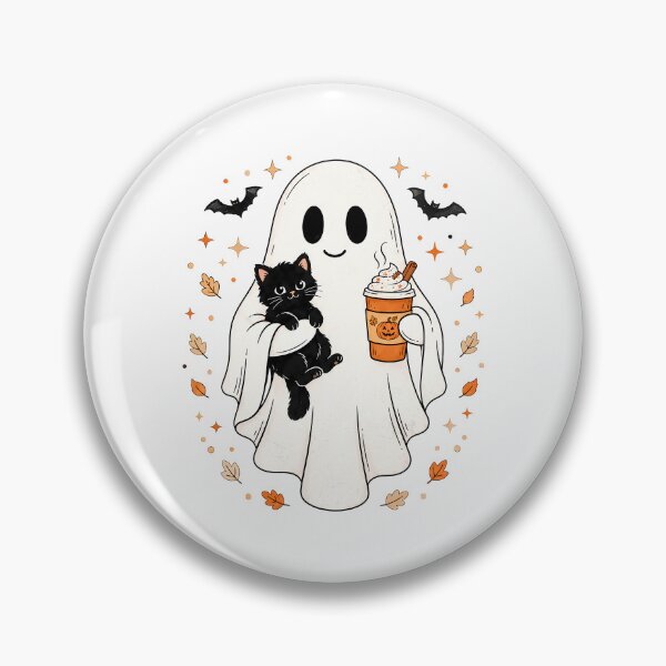 Item preview, Ghost with Cat and Coffee designed and sold by pintartipuduran.