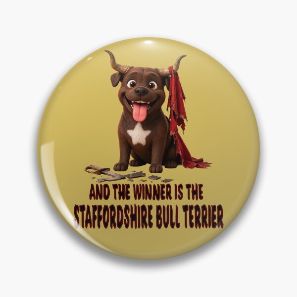 Item preview, Staffordshire Bullterrier Matador gets a lesson  designed and sold by SmARTNiki.