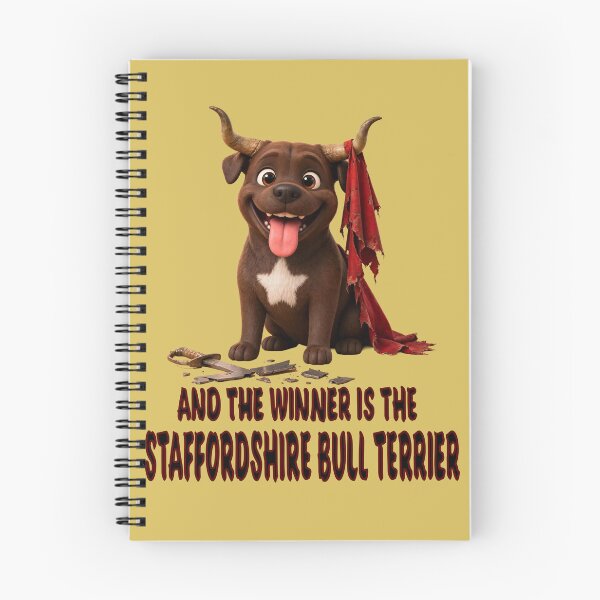 Item preview, Staffordshire Bullterrier Matador gets a lesson  designed and sold by SmARTNiki.