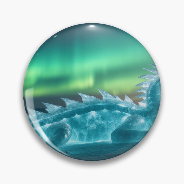 Item preview, Glowing Ice Dragon Resting on a Glacier Under Aurora designed and sold by StudioForge.