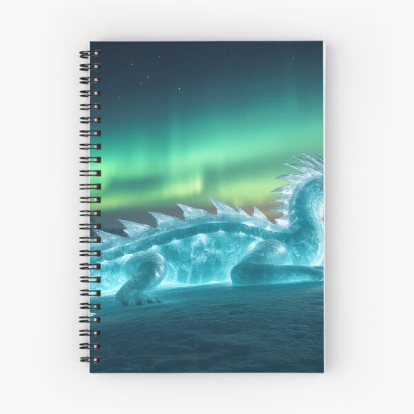 Item preview, Glowing Ice Dragon Resting on a Glacier Under Aurora designed and sold by StudioForge.