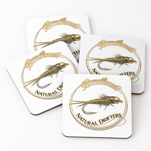 Item preview, Fly fishing logo style illustration "Beadheads, Natural Drifters" nymph. designed and sold by Art-Horizon.
