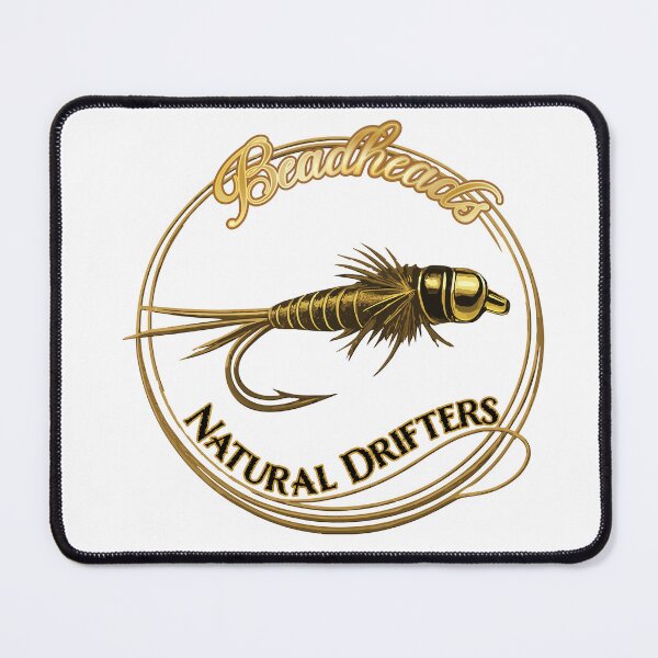 Item preview, Fly fishing logo style illustration "Beadheads, Natural Drifters" nymph. designed and sold by Art-Horizon.