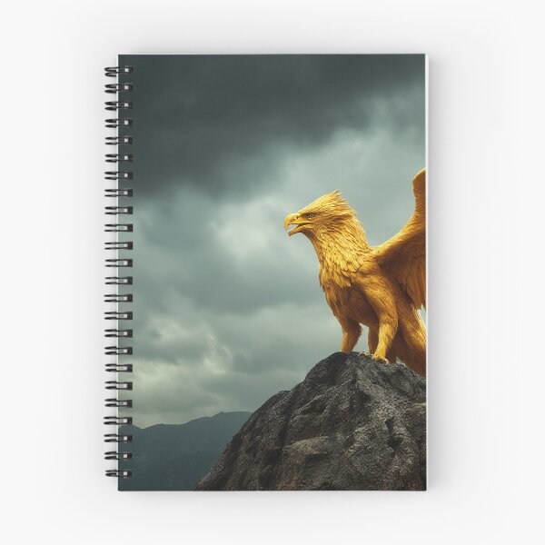 Item preview, Grifo dorado posado en un risco de montaña designed and sold by StudioForge.