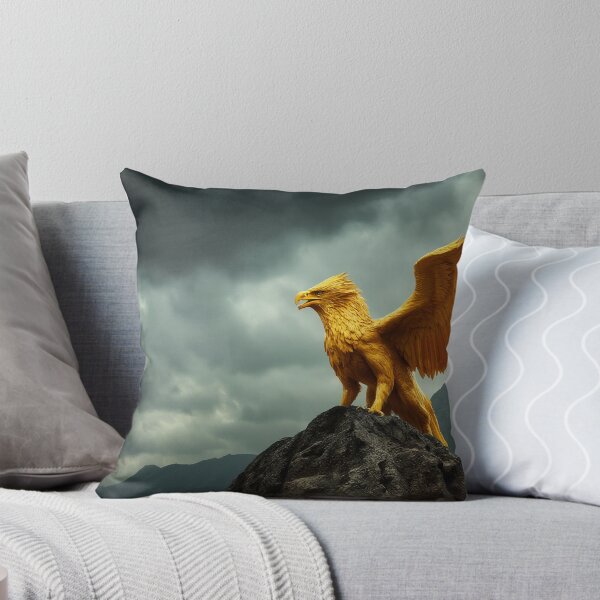 Item preview, Golden Griffin Perched on a Mountain Crag designed and sold by StudioForge.