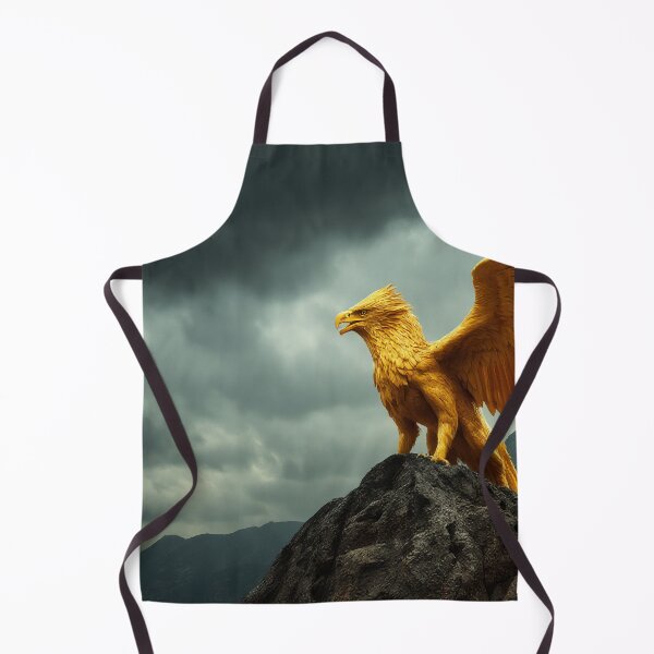 Item preview, Golden Griffin Perched on a Mountain Crag designed and sold by StudioForge.