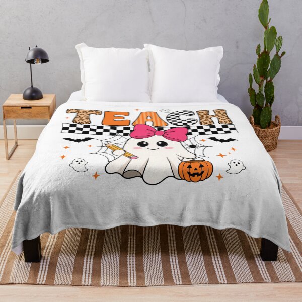 Item preview, Cute Ghost with Pencil and Pumpkin designed and sold by pintartipuduran.