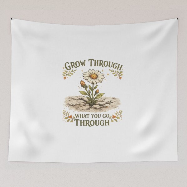Item preview, Grow Through What You Go Through | Inspirational Flower Growing Through Concrete T-Shirt designed and sold by Jcastro0115.