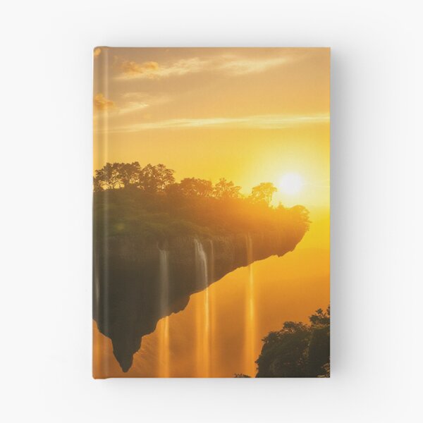 Item preview, Floating Island with Cascading Waterfalls at Sunset designed and sold by StudioForge.