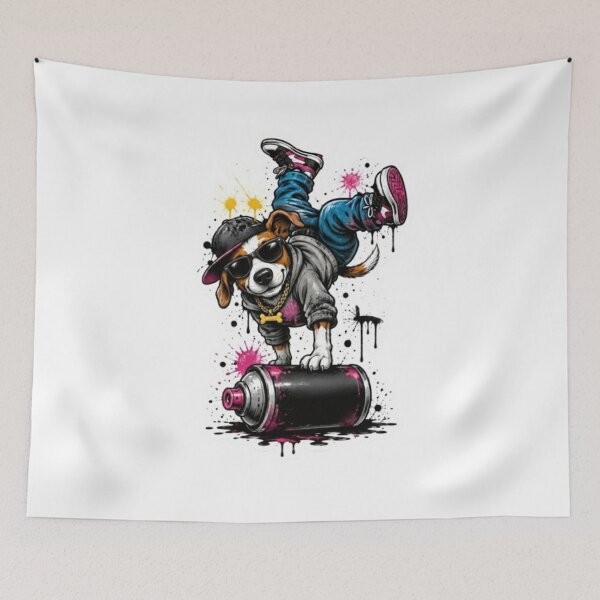 Item preview, Street Art Breakdance Dog designed and sold by Snurly.