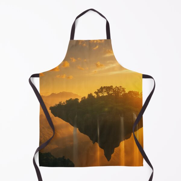 Item preview, Floating Island with Cascading Waterfalls at Sunset designed and sold by StudioForge.