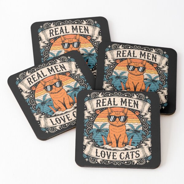Item preview, Real Men Love Cats Retro designed and sold by DariaOltes.