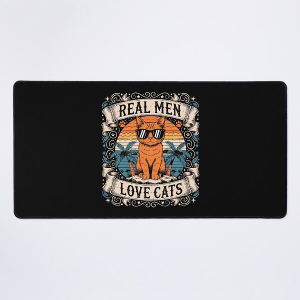 Item preview, Real Men Love Cats Retro designed and sold by DariaOltes.