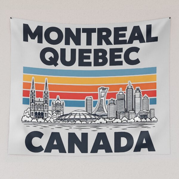 Item preview, Montreal Canada Retro Skyline  designed and sold by HowToCanadian.