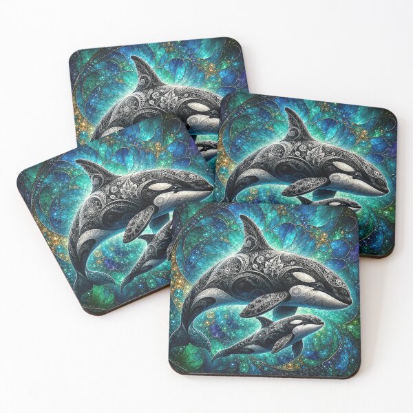 Item preview, Lab Visions 136: Orca Mother and Calf designed and sold by The Psychedelic Anarchist.