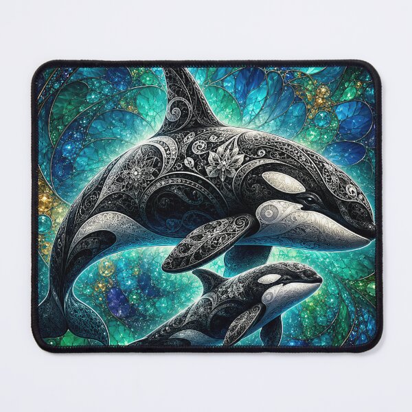 Item preview, Lab Visions 136: Orca Mother and Calf designed and sold by The Psychedelic Anarchist.