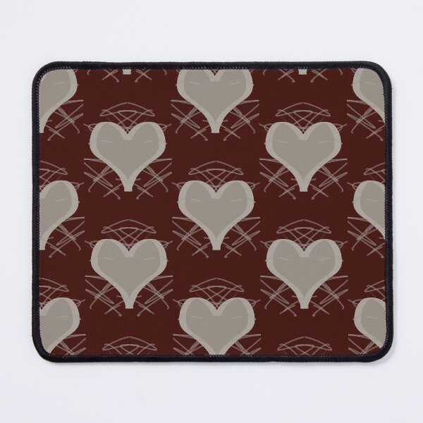 Item preview, Deep Chocolate & Taupe Geometric Heart Pattern designed and sold by CaramelCo.