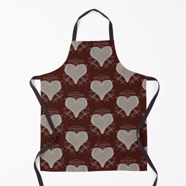 Item preview, Deep Chocolate & Taupe Geometric Heart Pattern designed and sold by CaramelCo.