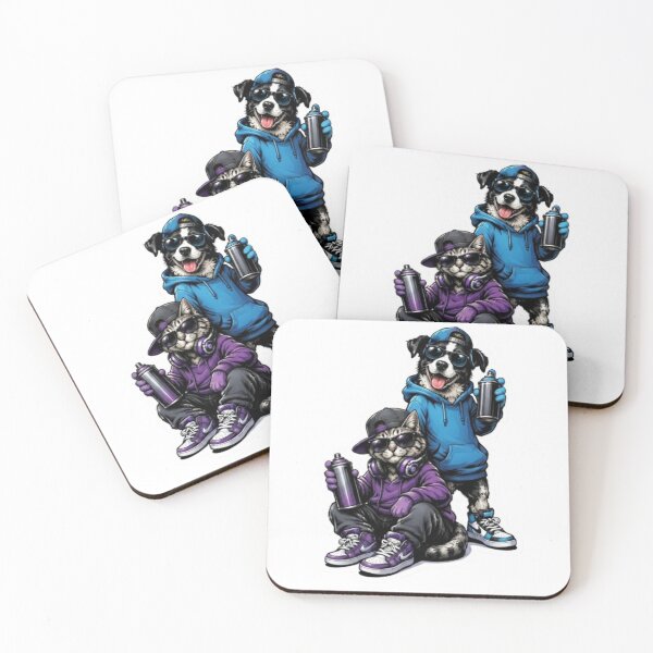Item preview, Urban Graffiti Cat and Dog Duo designed and sold by Snurly.