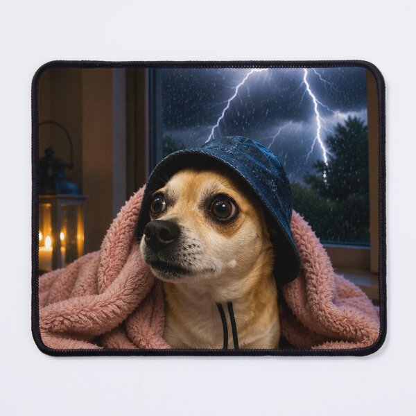 Item preview, Chihuahua kept warm during the storm designed and sold by Animal Passion Designs.