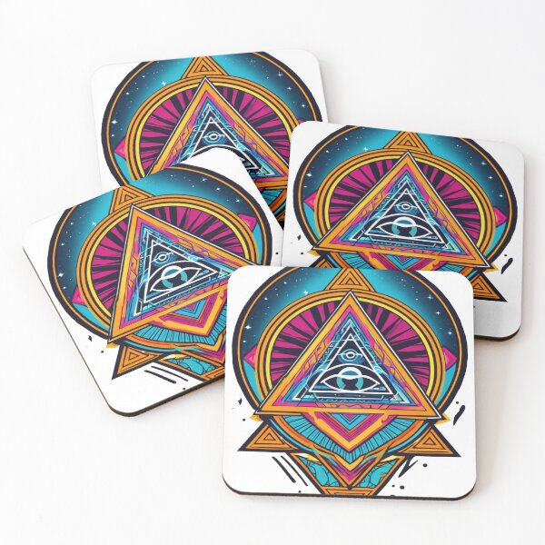 Item preview, Galactic Pyramid Vision: Striking Psychedelic Artwork featuring the All-Seeing Eye - Limited Edition designed and sold by PSYCRAFTINGSTORE.