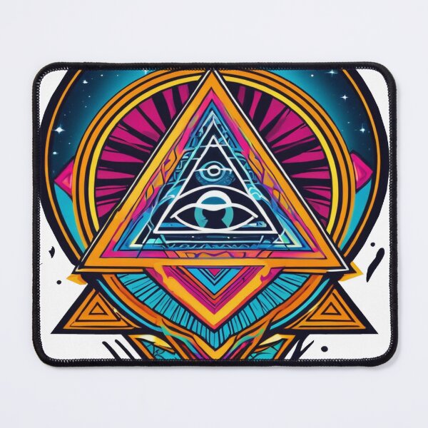 Item preview, Galactic Pyramid Vision: Striking Psychedelic Artwork featuring the All-Seeing Eye - Limited Edition designed and sold by PSYCRAFTINGSTORE.