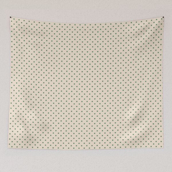 Item preview, Forest Green and Cream Polka Dots | Minimalist Green Dots on Beige Pattern | Pastel Green and Cream Dots | Elegant Sage Green and Cream Polka Dots | Rustic Cream and Green Dotted designed and sold by VivaFy.