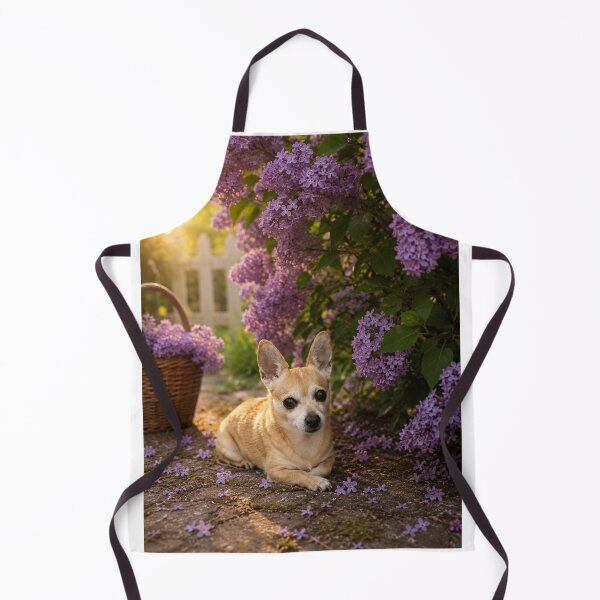 Item preview, Chihuahua among the lilacs at sunset designed and sold by Animal Passion Designs.