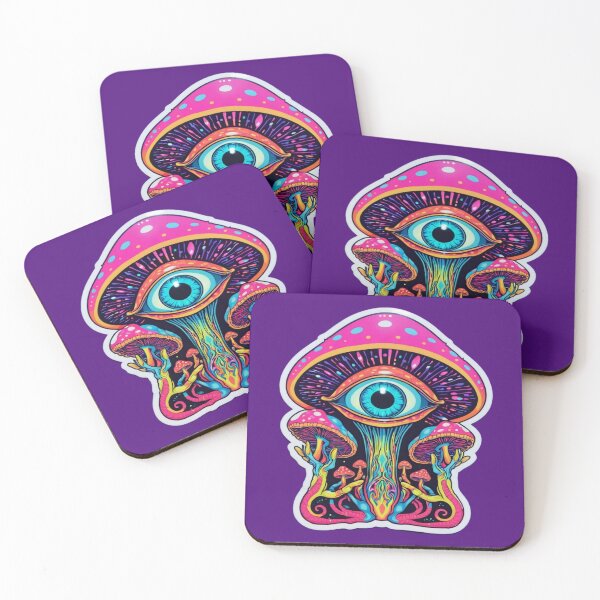 Item preview, Vibrant Psychedelic Skylight: Trippy Whimsical Mushroom Spectacle - Limited Edition designed and sold by PSYCRAFTINGSTORE.