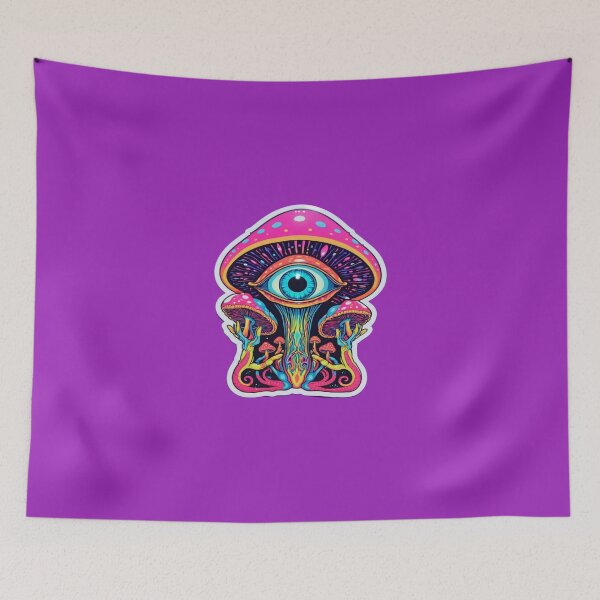 Item preview, Vibrant Psychedelic Skylight: Trippy Whimsical Mushroom Spectacle - Limited Edition designed and sold by PSYCRAFTINGSTORE.