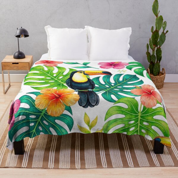 Item preview, Tropical Toucan & Monstera Pattern - Exotic Botanical Floral designed and sold by Dabis26.