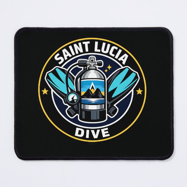 Item preview, St. Lucia Dive Vintage Retro Scuba Diving Emblem designed and sold by scicilysimonee.