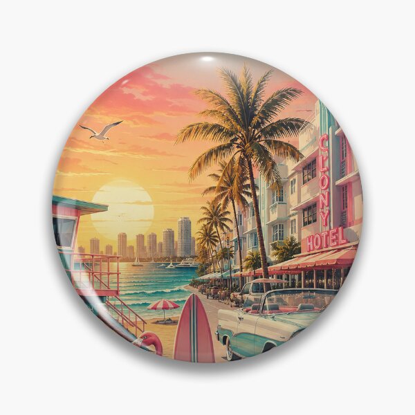 Item preview, Miami Beach Luxury Travel Poster Phone Case designed and sold by piketo.